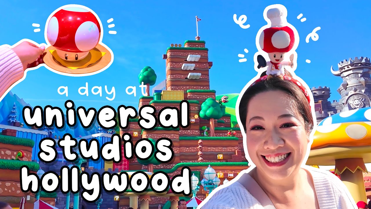 Universal Studios Hollywood Day 💫 | Sunshine, Super Nintendo World 🍄 & Mario Kart Queue (& More!)