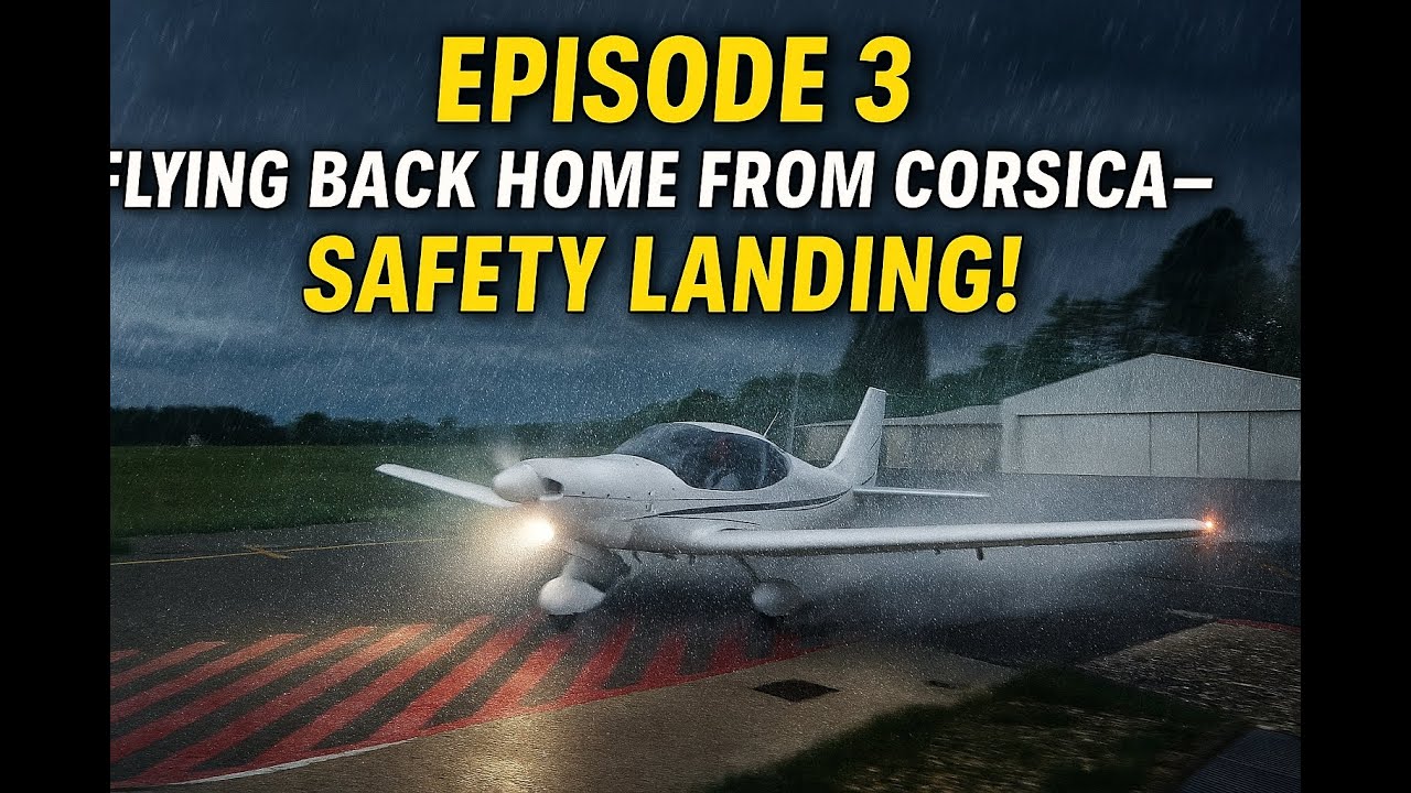 VFR Motorglider from Corsica back to Germany - Episode 3: Scud Running and Safety Landing!