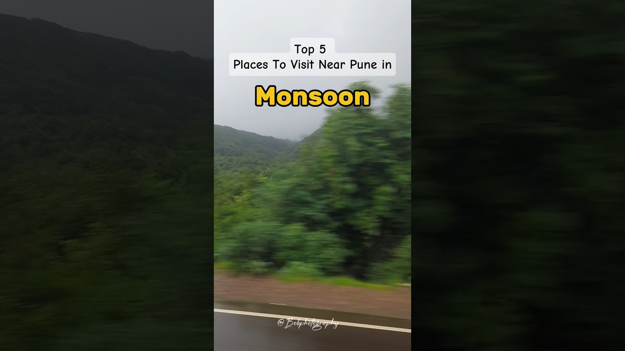 Top 5 places to visit near Pune 😍 #youtubeshorts #pune #monsoon #rainyday #maharashtra