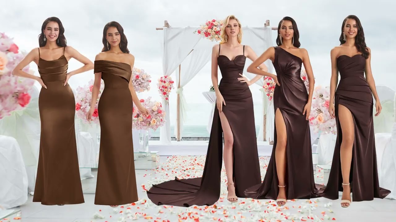Popular Rust, Brown Chocolate Bridesmaid Dresses