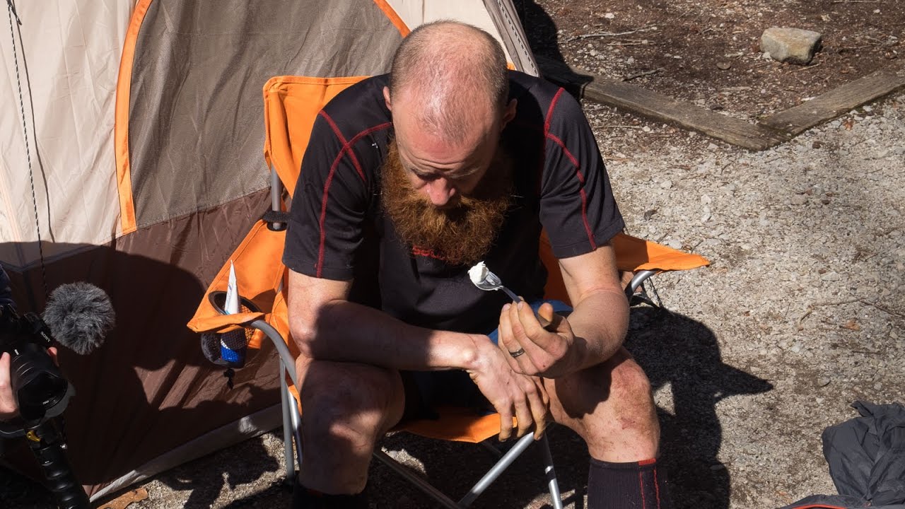 In camp with Gary Robbins at the Barkley Marathons