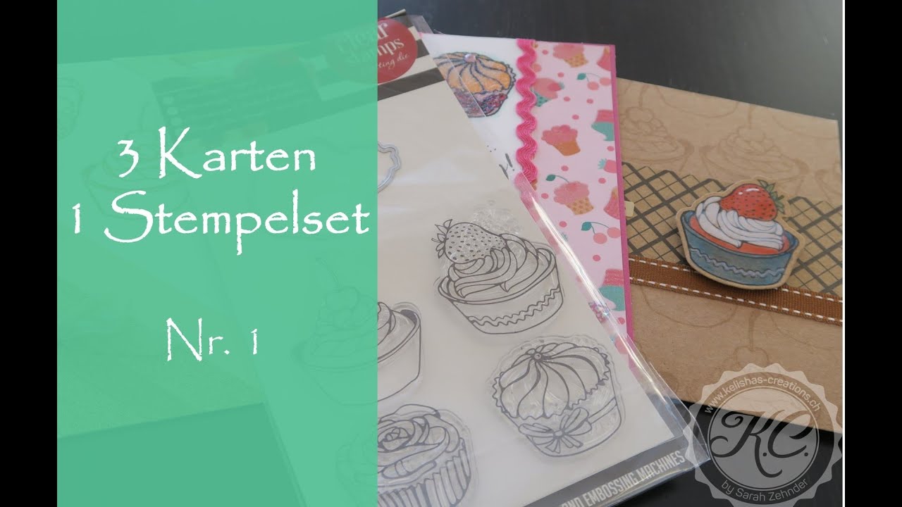 3 Karten 1 Stempelset