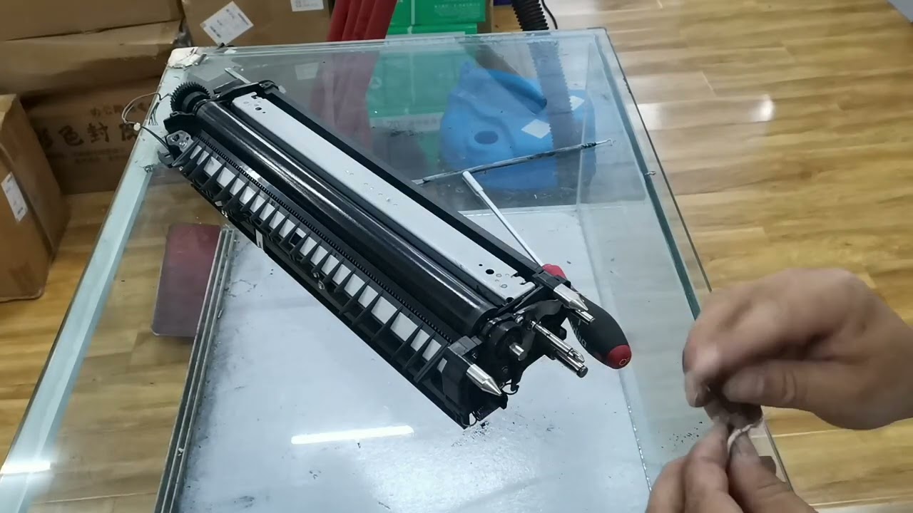 Xerox施乐 7780 7785更换二次转印辊，二次转印辊豹纹，打印背面脏