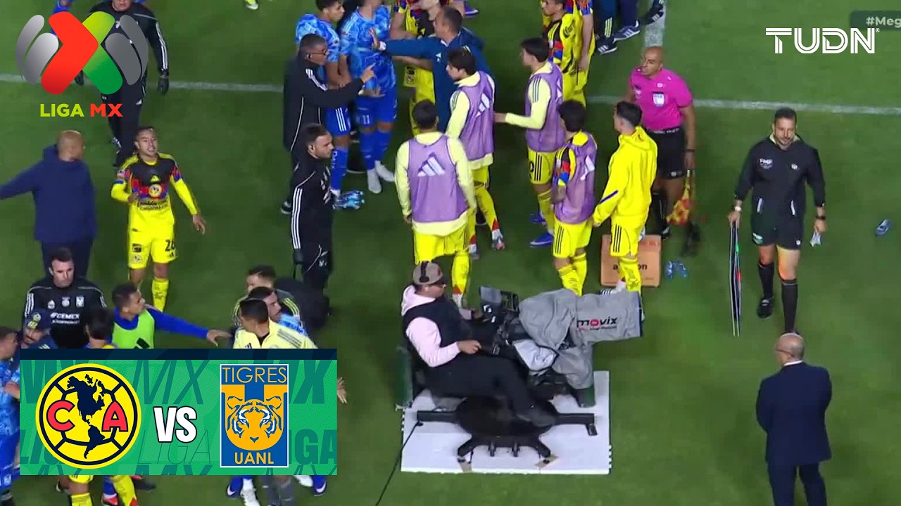 ¡Las bancas se vacían y las tarjetas vuelan! - América 1-3 Tigres | Liga MX - J8 CL2026 | TUDN