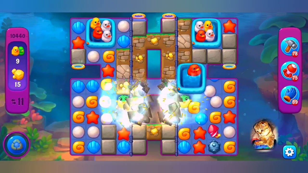 Fishdom, 10440 level,no Booster - 10440 уровень, прохождение без бустеров.