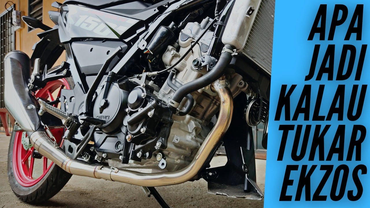 Suzuki Raider FI Tukar Ekzos Cutting Standard Apa Jadi - Cara Buka Coverset R150Fi