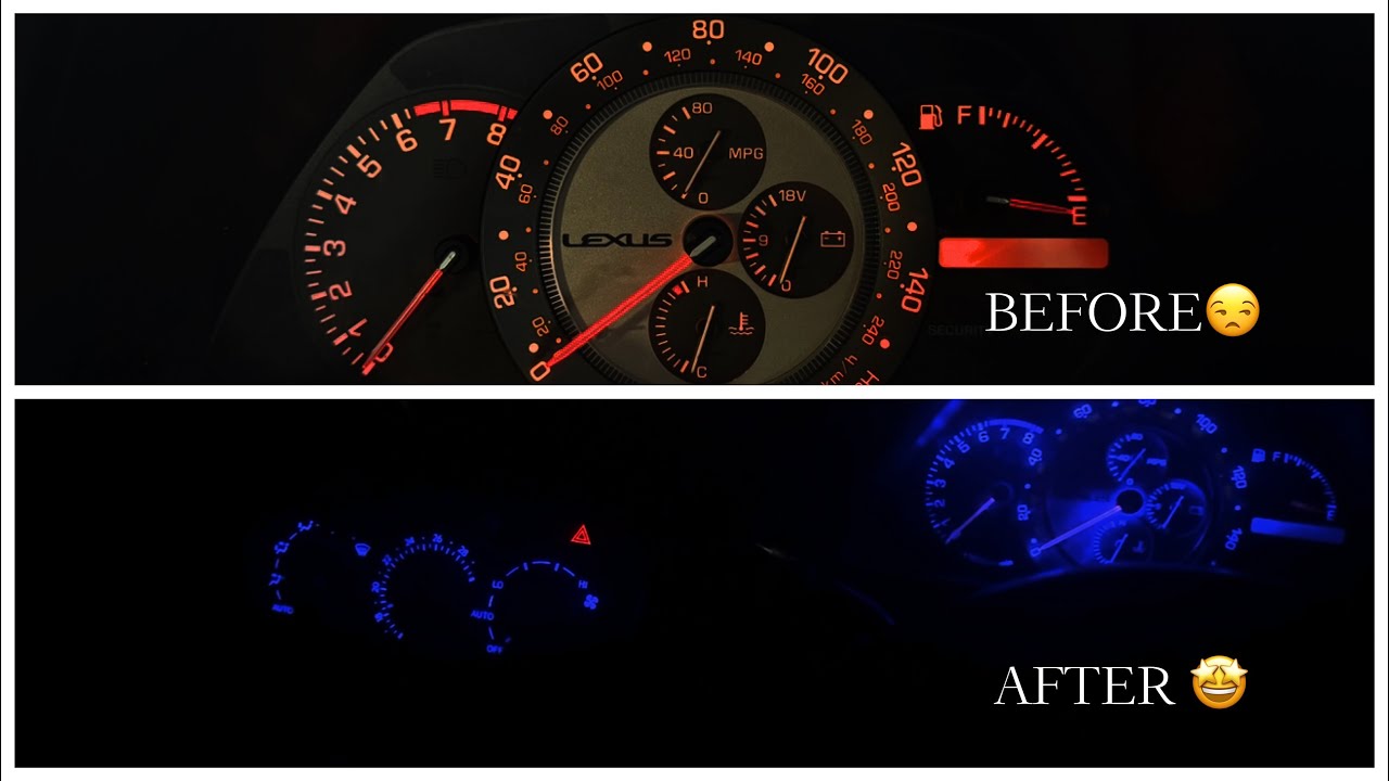 INSTALLING NEW LED DASH LIGHTS LEXUS IS200 