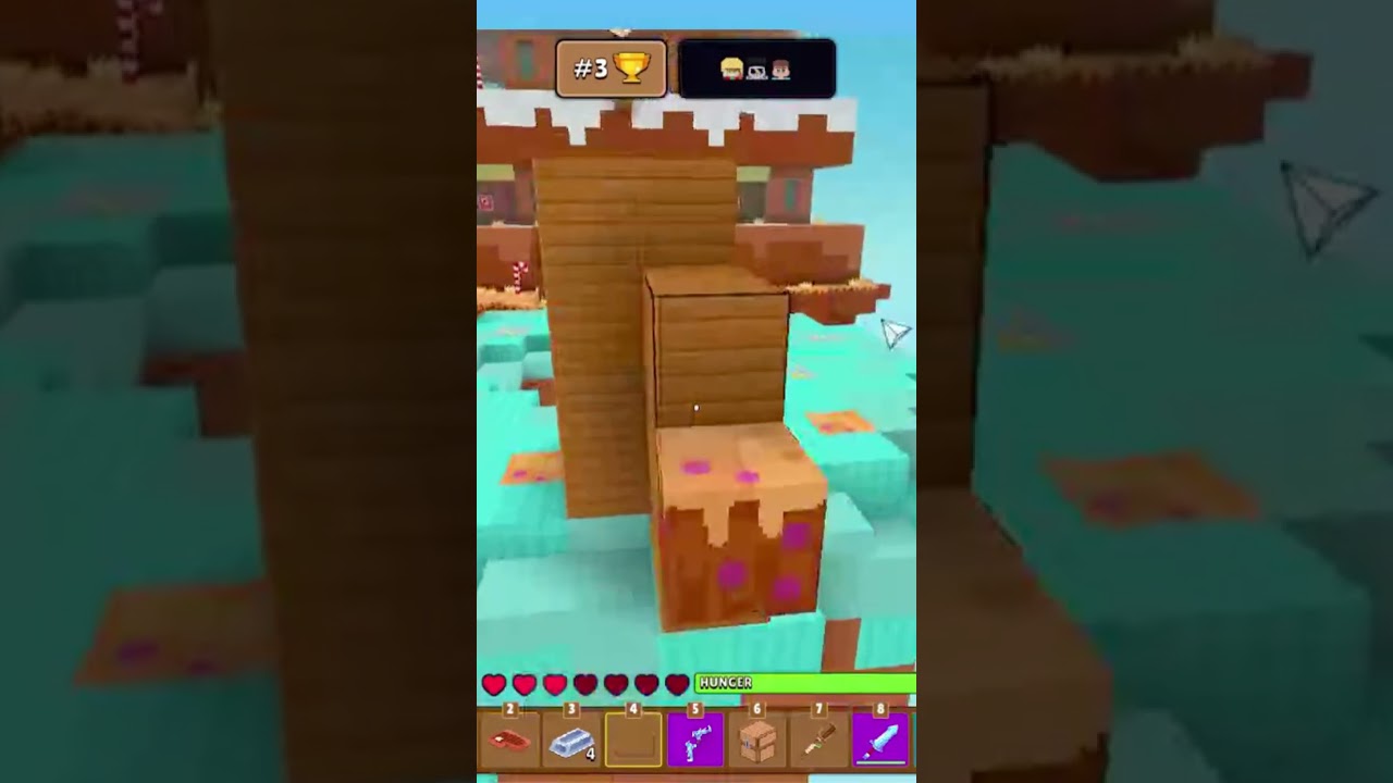 Cooking In Skywars in Minefun io#shorts