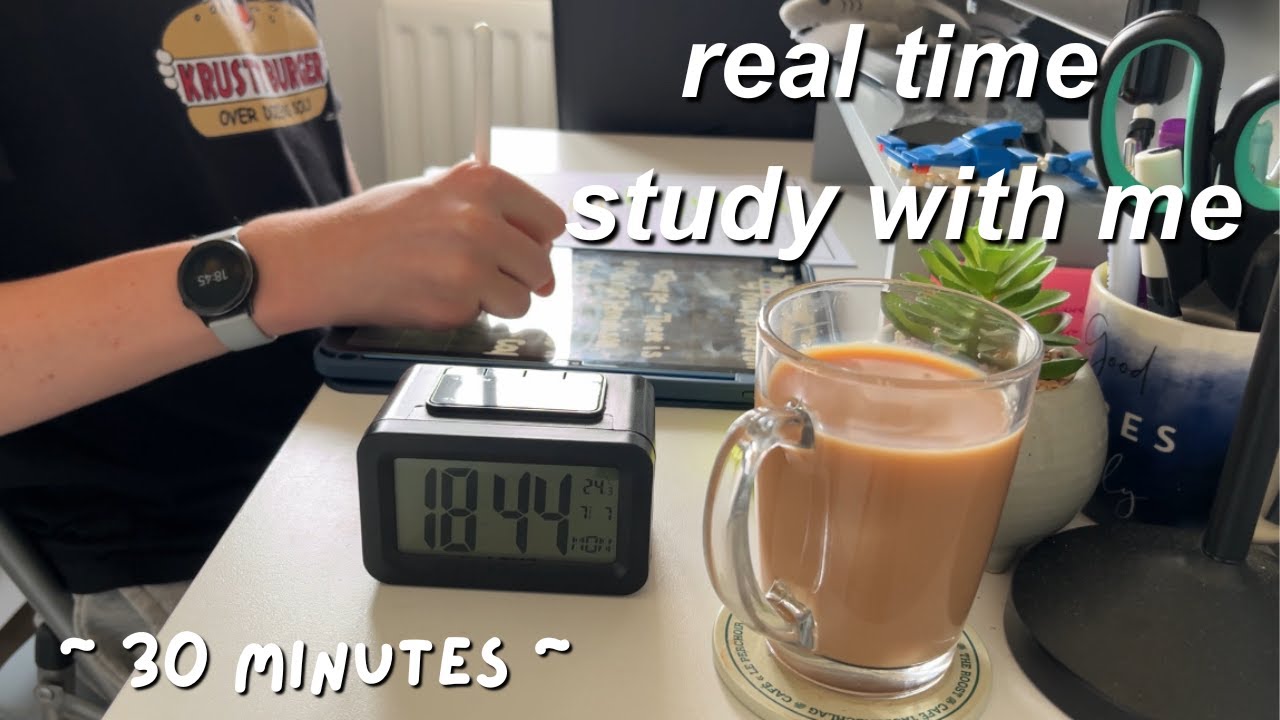30 minute real time study with me 📚 (come and join me for a productive work session 💪)