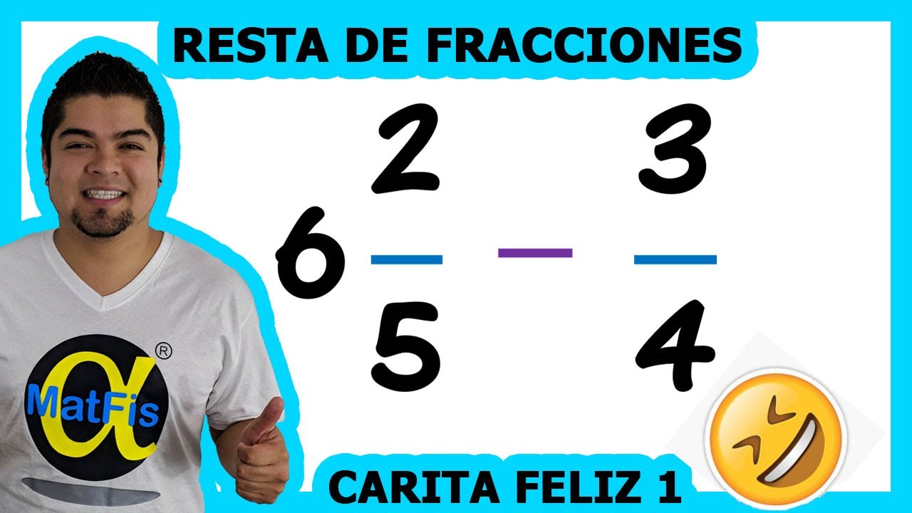 Resta fracción mixta y fracción común  Método Carita Feliz video 1 | Alfa MatFis