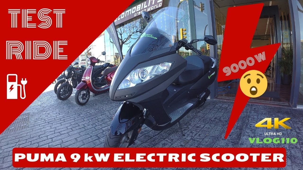 PUMA 9 kW Electric Scooter - Test Ride - VLOG110 [4K]