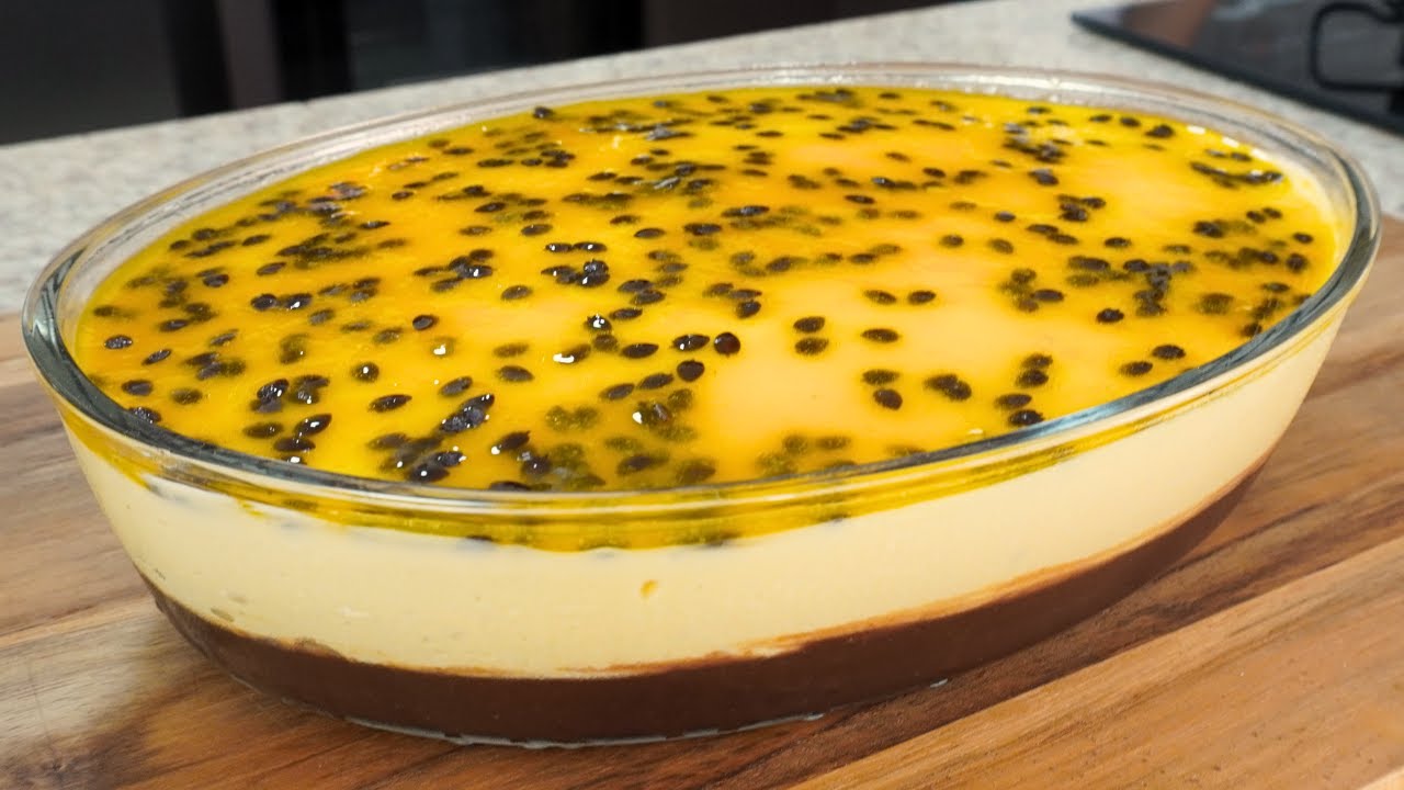 MOUSSE DE MARACUJÁ COM CHOCOLATE - Sobremesa Fácil e Deliciosa