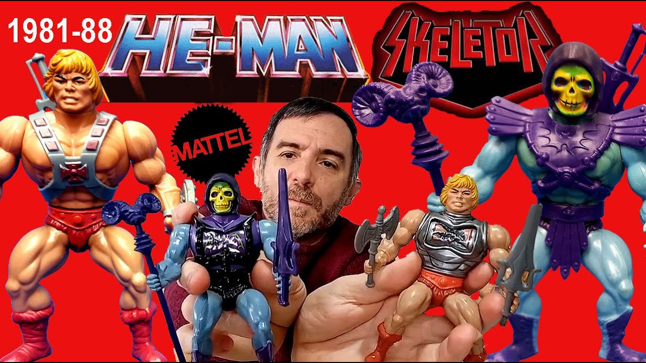 HE-MAN y SKELETOR todas las figuras vintage Mattel de 1981 a 1988