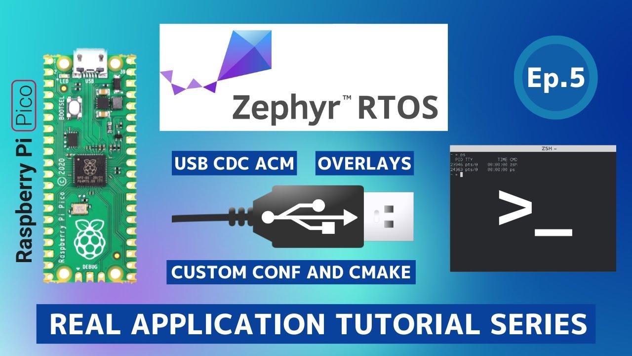 Zephyr RTOS, Dive into USB CDC ACM, Overlays, Custom Conf, and Cmake with the Raspberry Pi Pico Ep.5