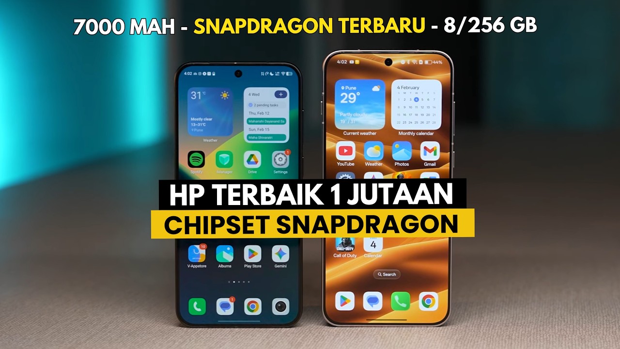 7 HP 1 Jutaan Terbaik SPESIFIKASI TINGGI dengan CHIPSET SNAPDRAON 2026
