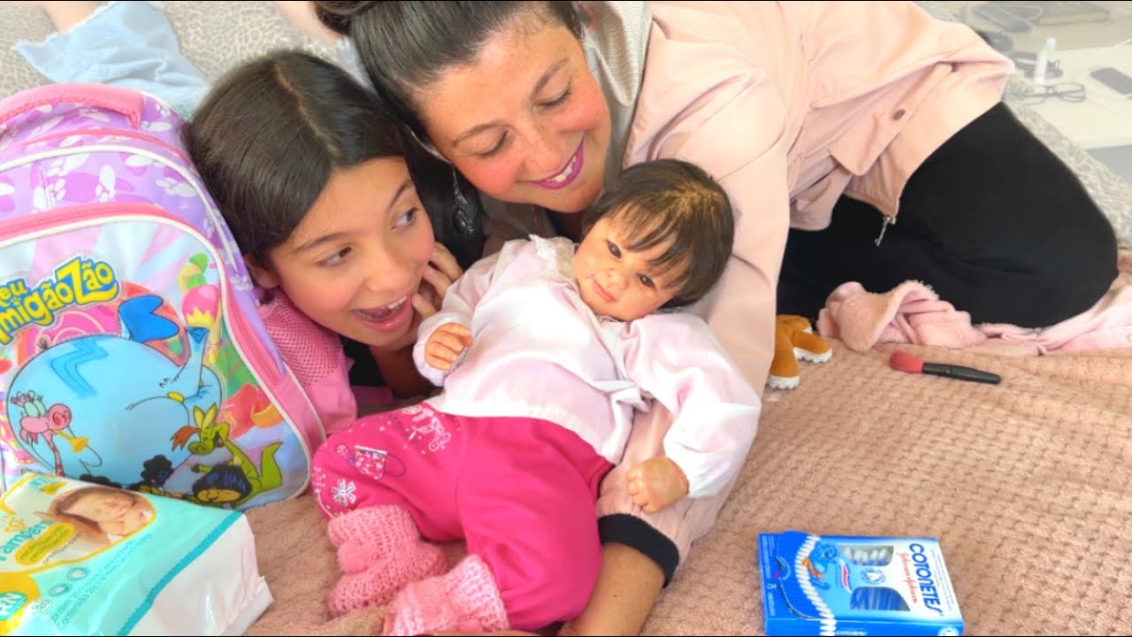 Rotina da Manhã da Hanna antes de Ir para Creche / Bebê Reborn - Família Anny e Eu Family