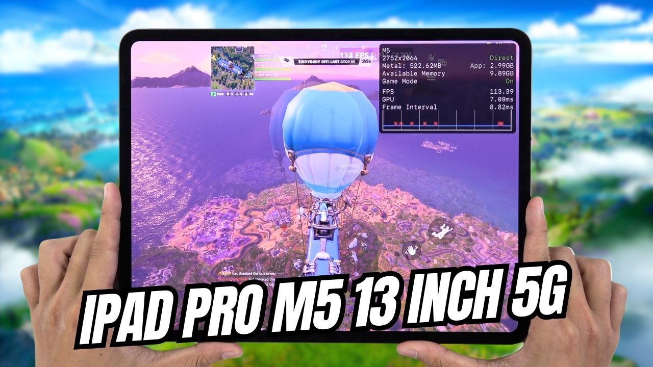 IPAD PRO M5 13 INCH 5G FORTNITE Gameplay | Apple M5 Gaming Test