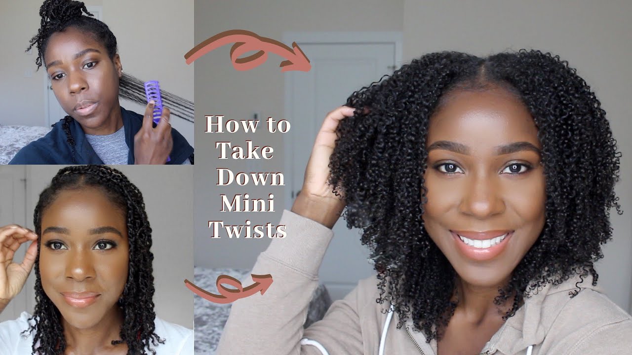 HOW TO SAFELY TAKE DOWN MINI TWISTS | Natural Hair | Jamila Nia