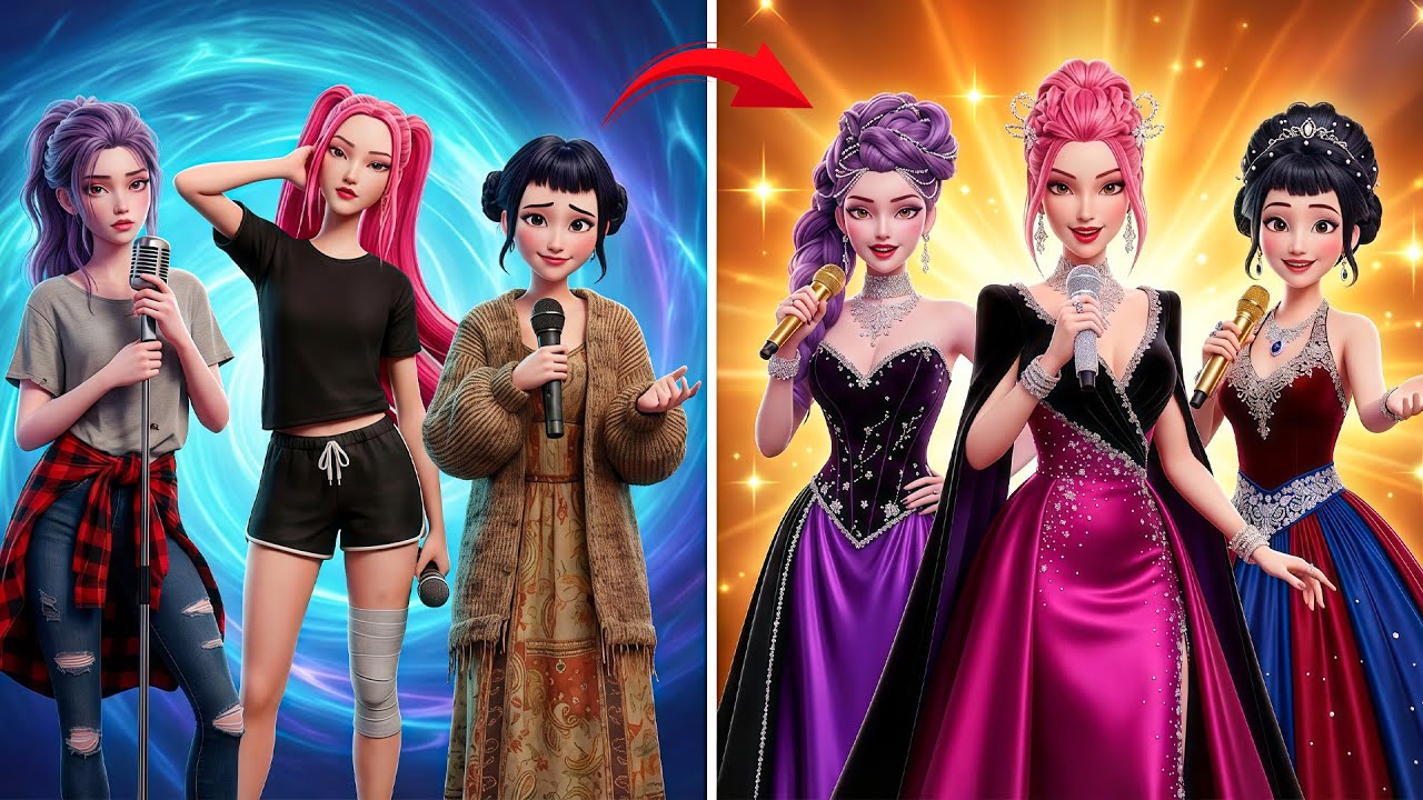 Poor Huntrix Become K-Pop Superstar - The Most Emotional Glow Up | KPop Demon Hunters Animation