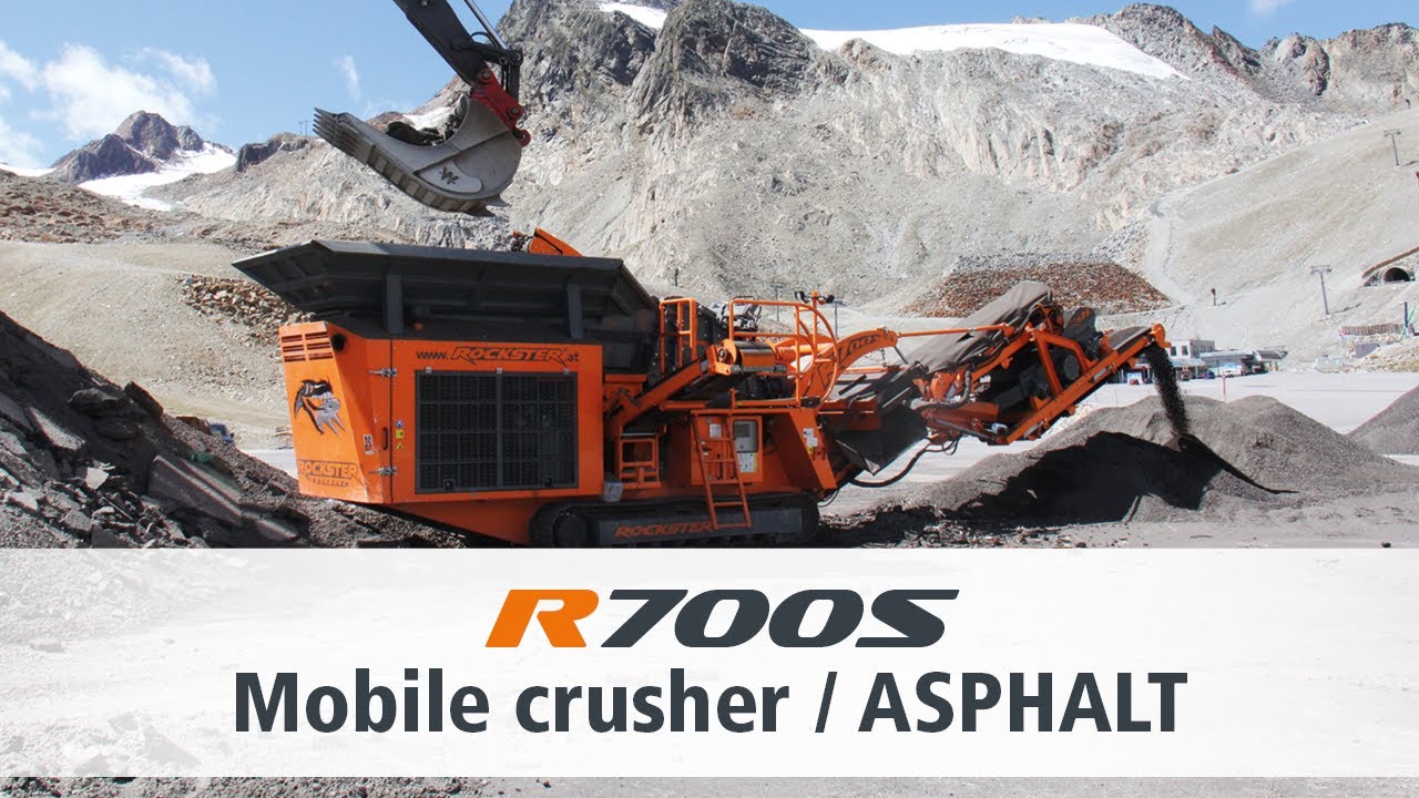 Rockster Impact Crusher - Asphalt recycling / Mobiler Prallbrecher - Asphalt brechen