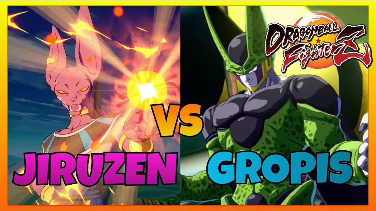 DBFZ - JIRUZEN vs GROPIS gameplays (Gogeta 4, Trunks, Beerus vs Hit, Cell, Super Baby 2)