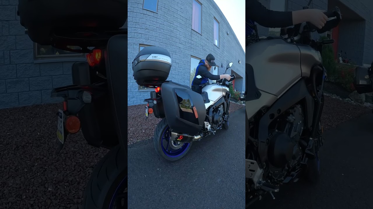 Tracer 9 GT | Akrapovic Carbon #amazing #shorts #revving #exhaust #yamaha #motorcycle #sound #asmr