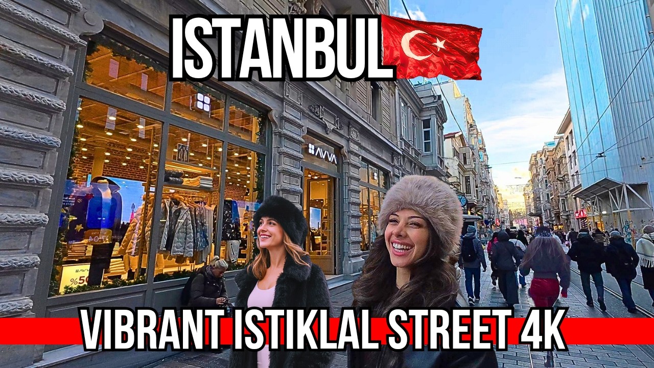 Vibrant Istanbul 4K Walk 2026 | Istiklal Street from Taksim to Galata Tower