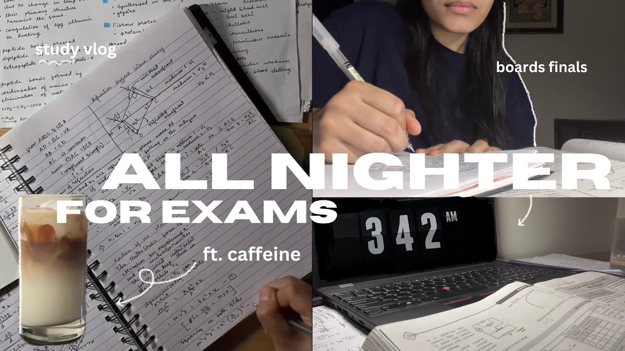 pulling an all nighter for my 12th boards - a late night study with me  powered by coffee | nidhee