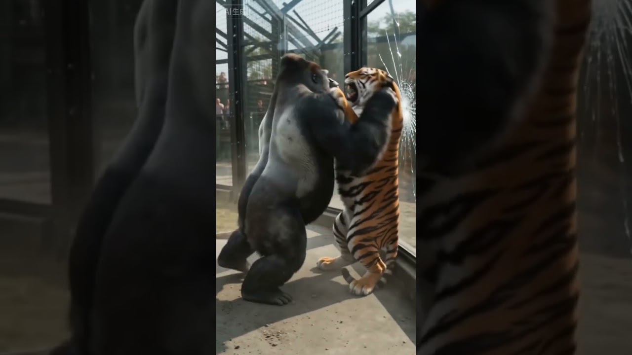 Gorilla vs Tiger &ndash; Enclosure Turns Into Chaos