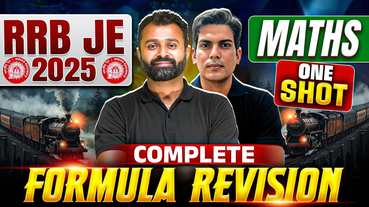 RRB JE 2025 | Complete Maths Formula Revision Class | RRB JE Maths Formula Revision One Shot