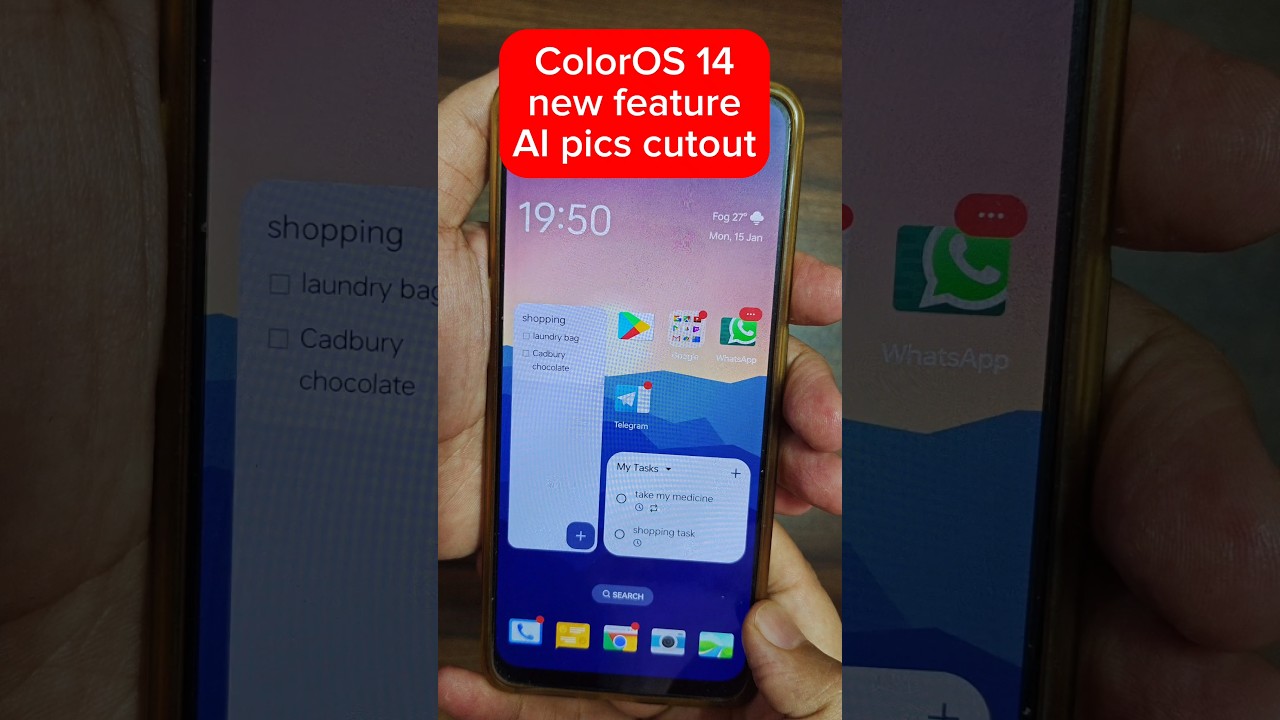 ColorOS 14 new feature | AI Image Cut Out | coloros 14 multitasking #coloros14 #android14