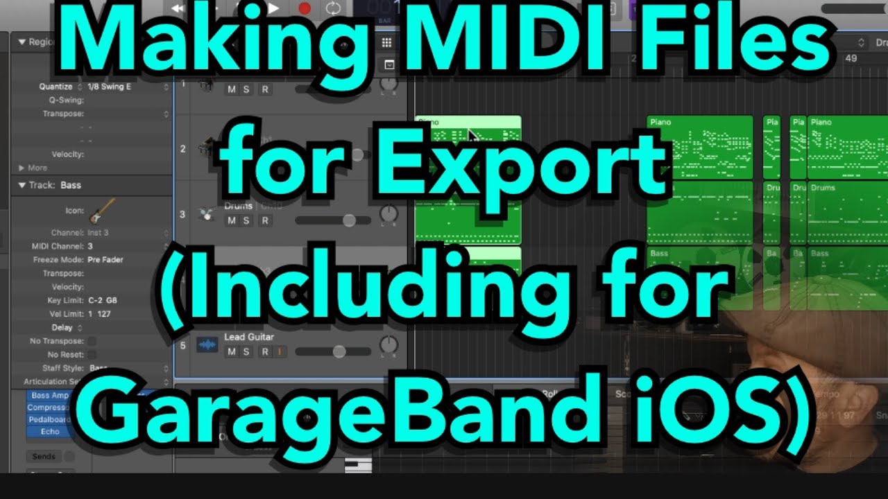 Создание MIDI-файлов для экспорта (в том числе для GarageBand iOS)
