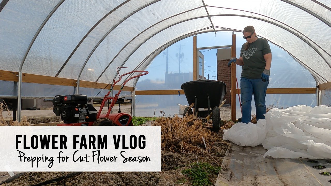 Cut Flower Season Prep on the Flower Farm in February!  VLOG : Sunshine and Flora Urban Farm