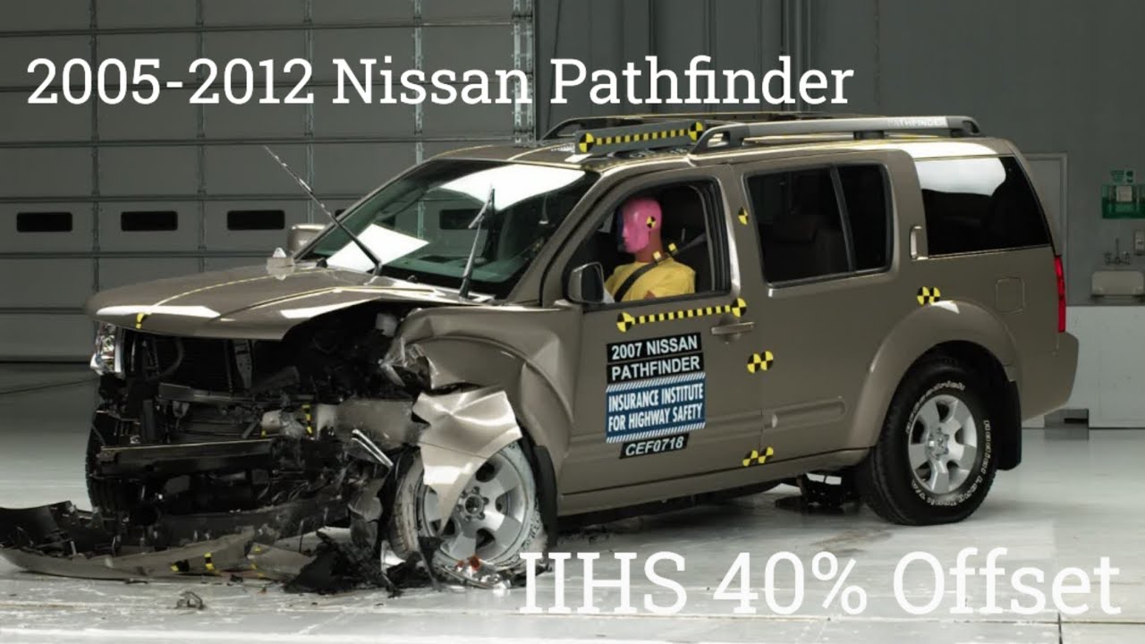 2005-2012 Nissan Pathfinder IIHS Moderate Overlap Crash Test 