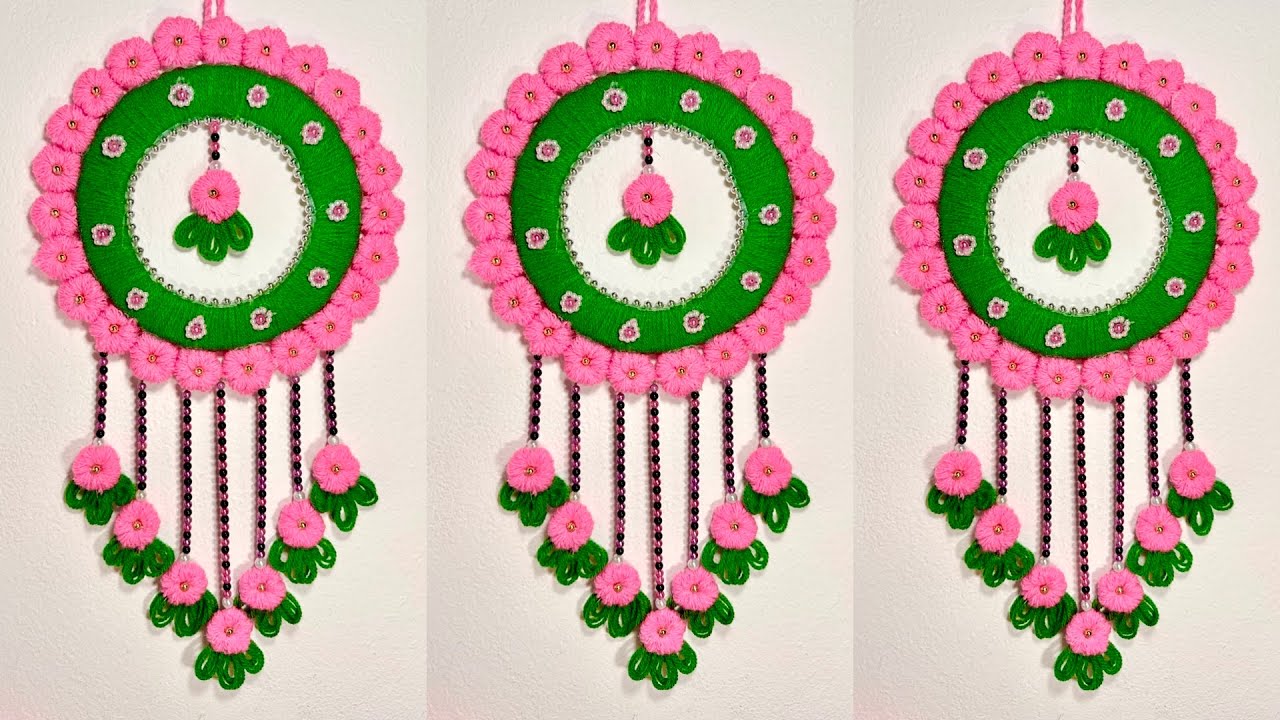 Handmade Floral Wall Hanging 🌸✨ Step-by-Step Craft Beauty
