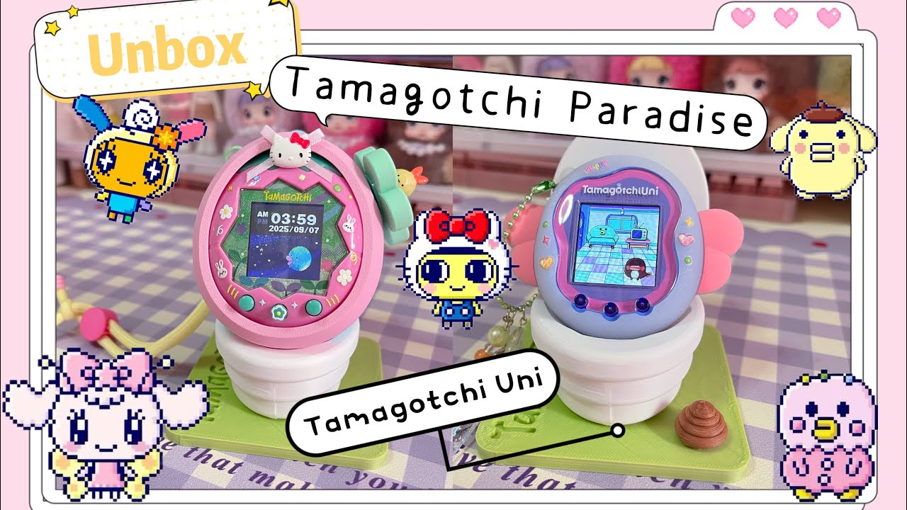 Unbox 🎀 Tamagotchi Paradise ☘️ Tamagotchi UNI and Accessories🩷