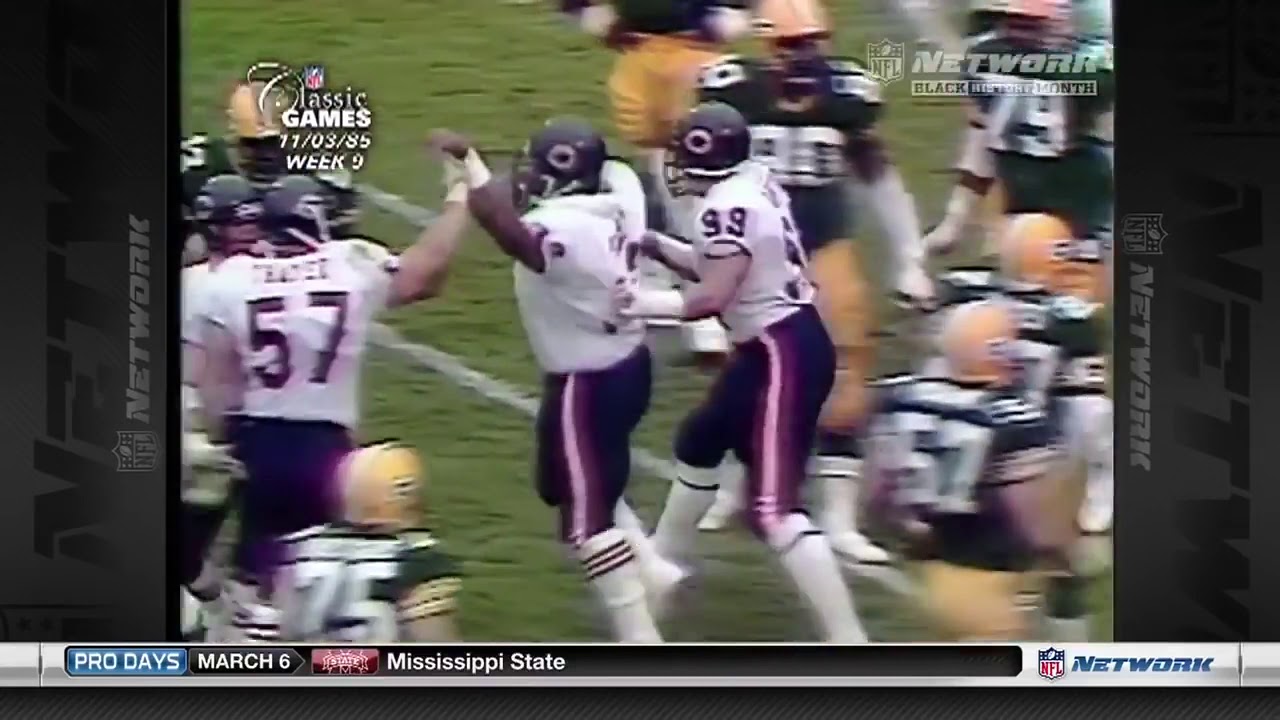1985 - William Perry Touchdown Catch Against the Packers