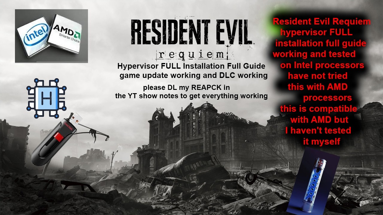 Полное видеоруководство по установке гипервизора Resident Evil 9 Requiem с помощью DSE Universal ...