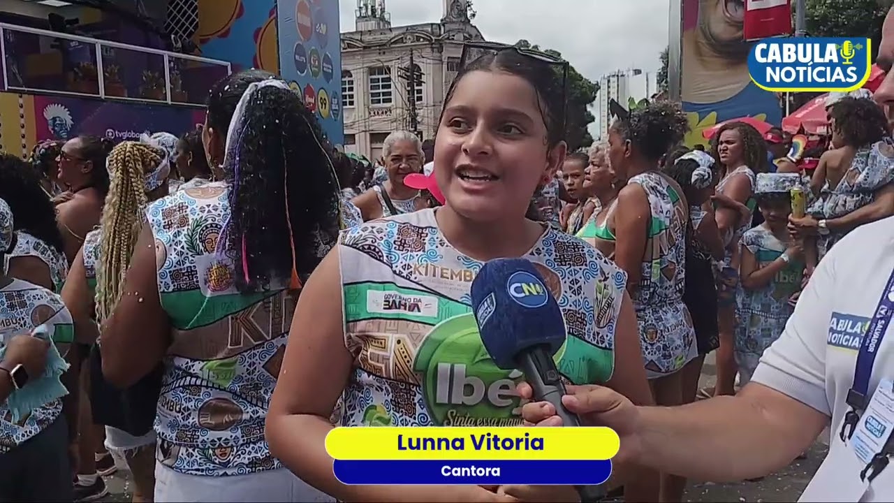 Cabula Notícias entrevista Lunna Vitoria no Bloco Ibéji, no Circuito Osmar- Campo Grande 