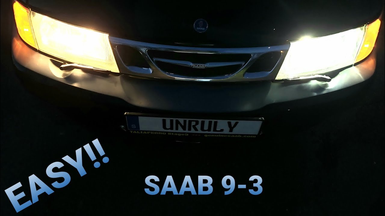 Saab OG9-3 LED Headlight Upgrade for my Viggen. Easy!!