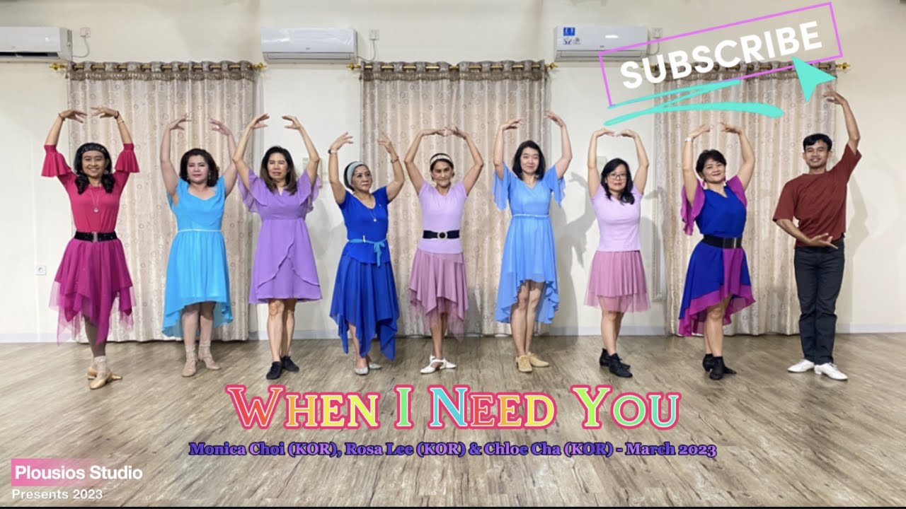 When I Need You - Line Dance || Plousios Studio (Demo)