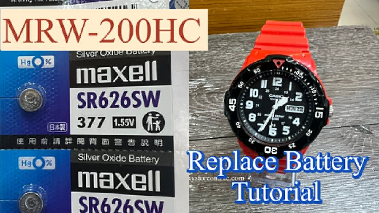 Как заменить батарейку в часах Casio MRW-200HC