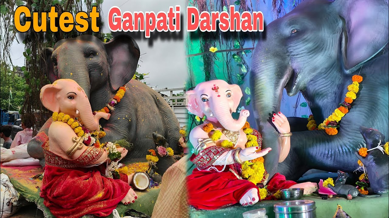 Surat ki Sabse Cutest 🥰 & Tallest Ganpati Bappa Darshan 2025 💞🫰| Biggest Ganesh Utsav Vlog #MrAbhay