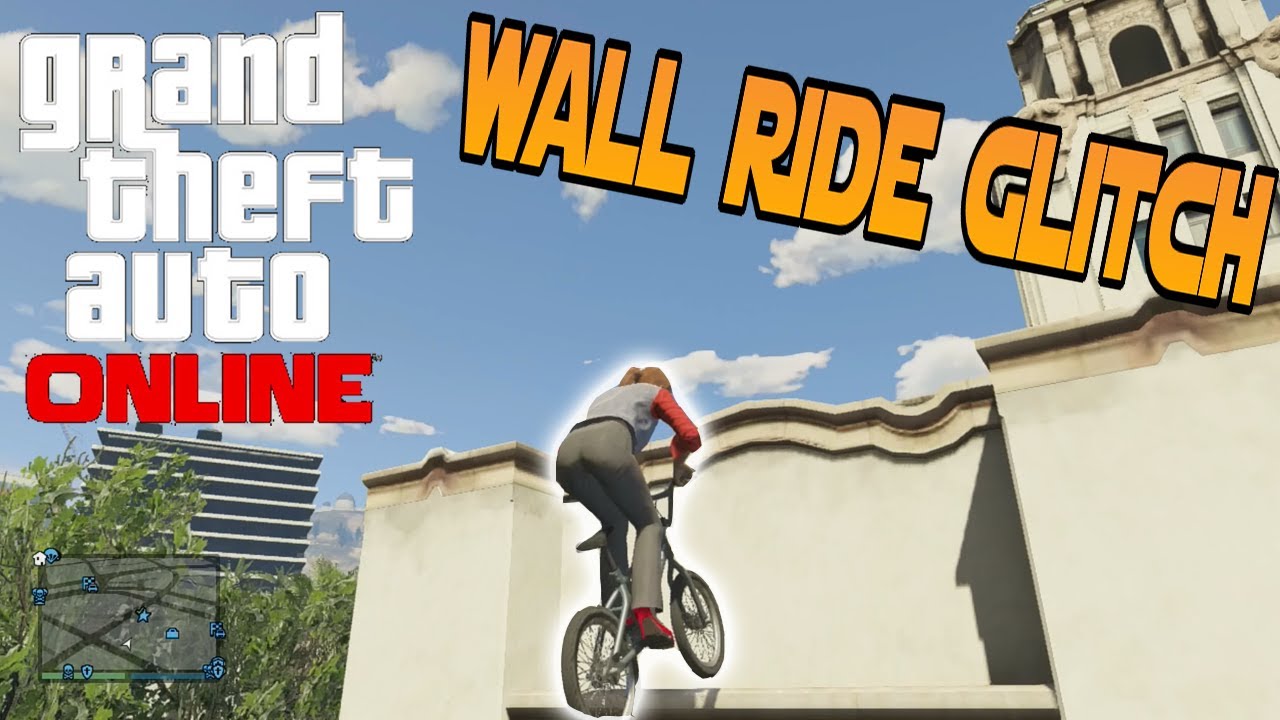 GTA 5 : Wall Ride Bike Glitch Tutorial - Insane Stunt Jumping Glitch