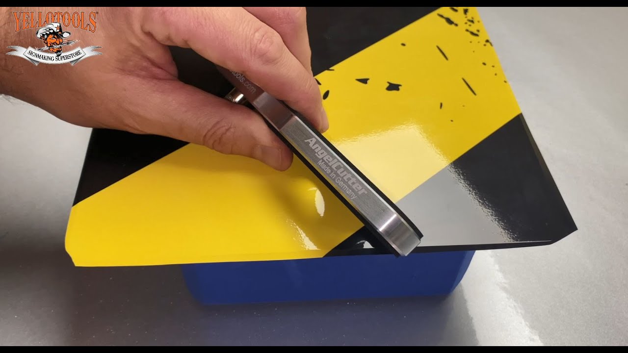 Yellotools AngelCutter - Randmesser mit einstellbarer Schnittbreite | Werbetechnik Werkzeug