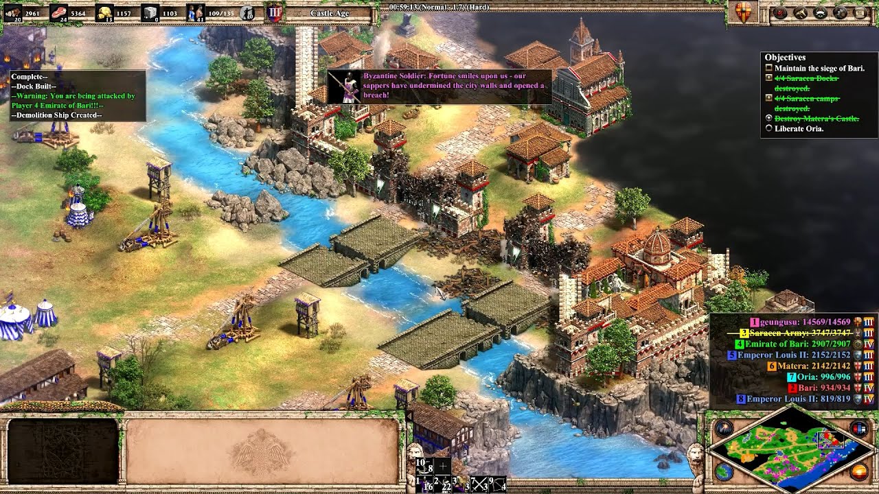 Age of Empires 2: DE // Bari - 1. Arrival at Bari(Hard)