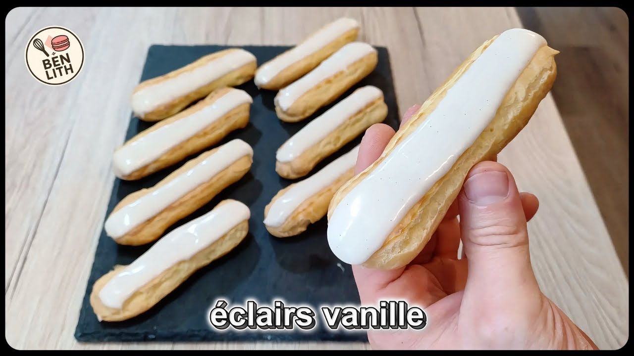Éclairs (vanille) : Recette Pro Facile – fondant brillant
