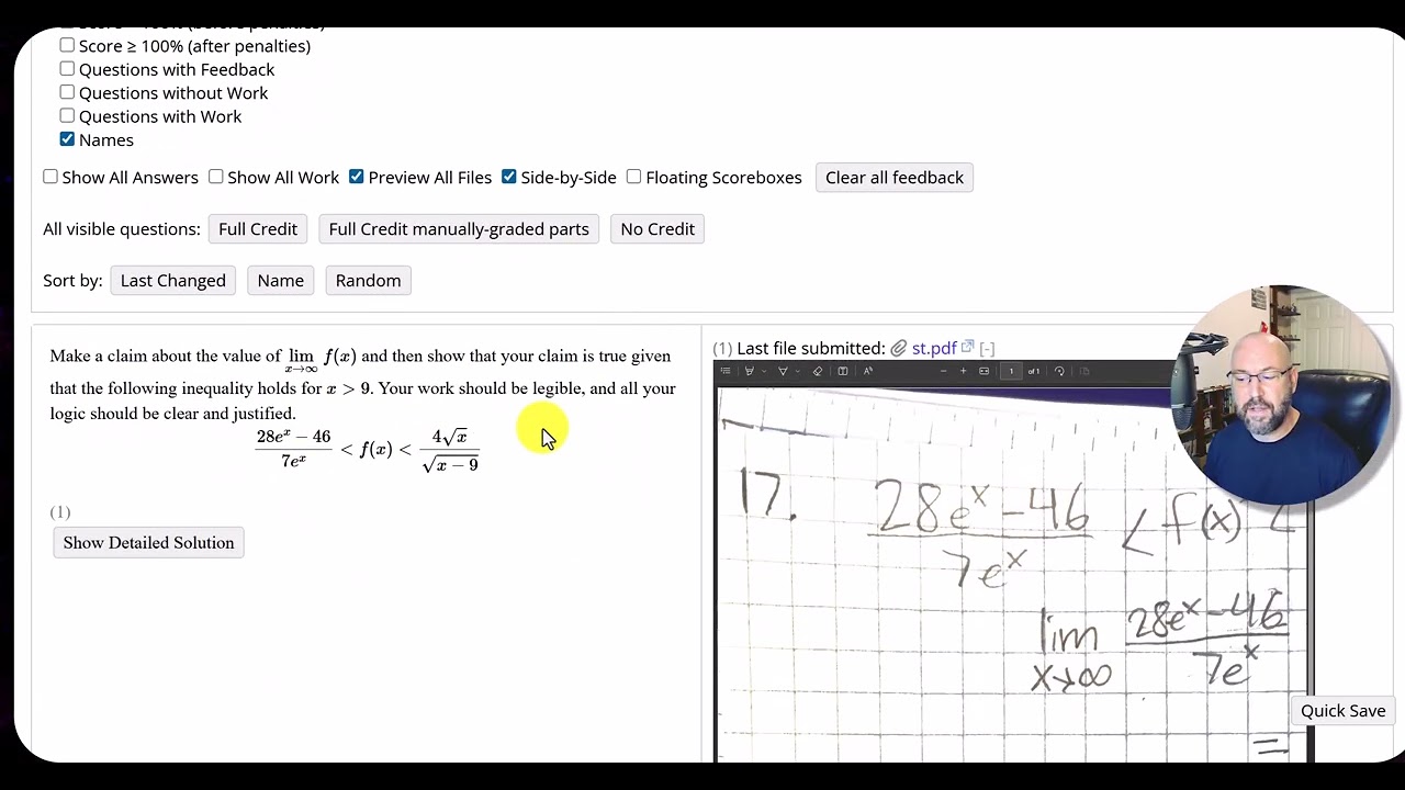 MyOpenMath Tips and Tricks: Grading Uploaded Work