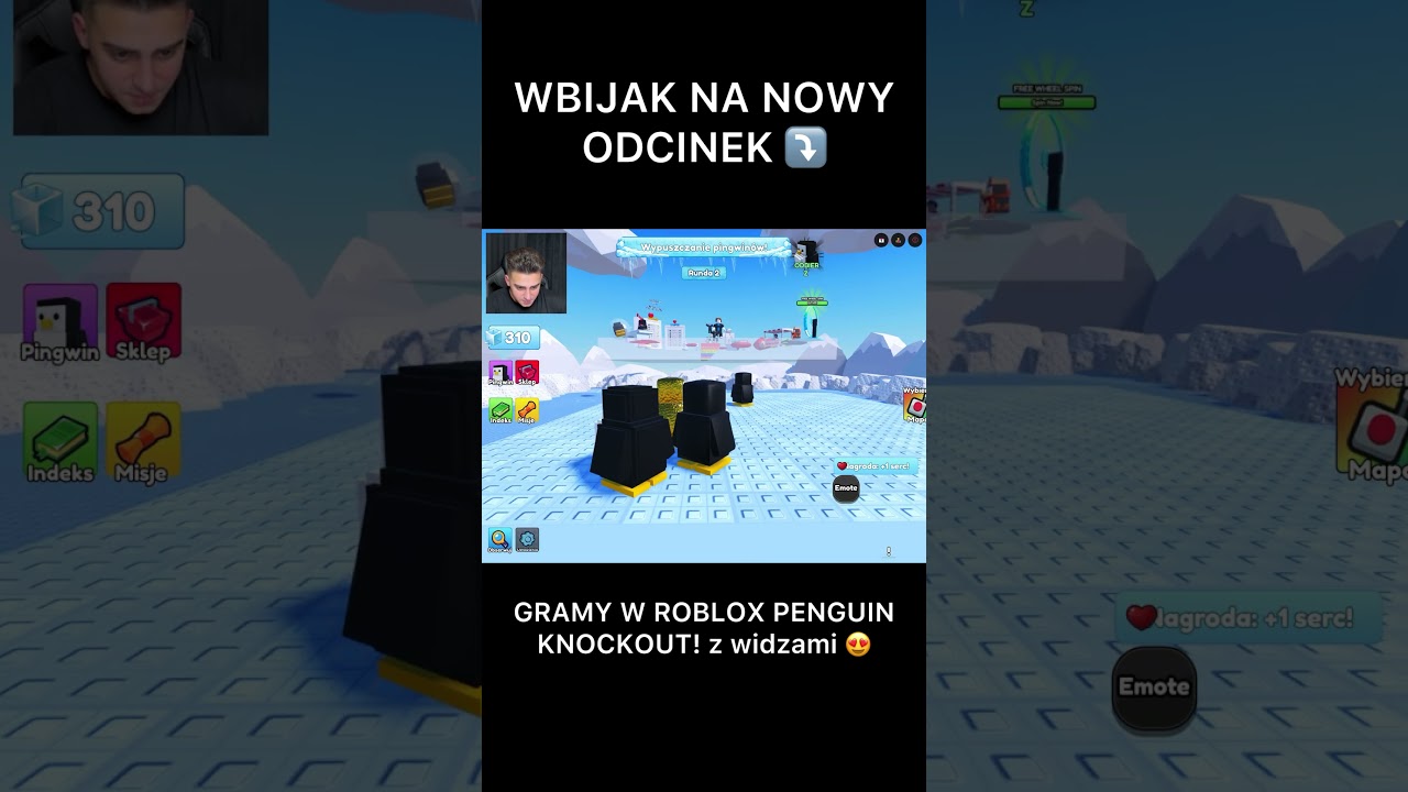 GRAMY W ROBLOX PENGUIN KNOCKOUT! z widzami 😍