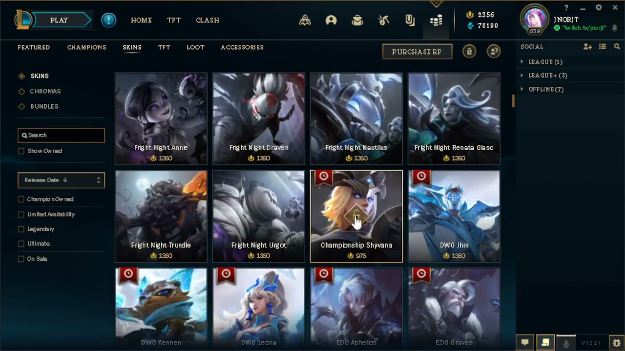Buying The Championship Shyvana Skin In League Of Legends